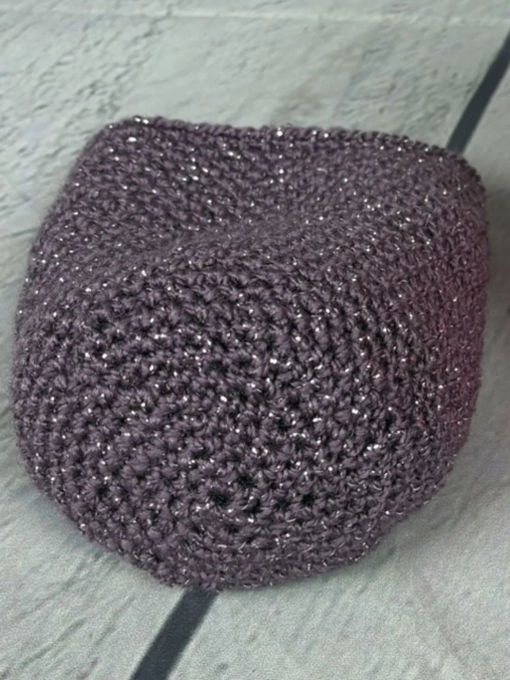 Handmade Purple Crochet Can Cozy Koosie